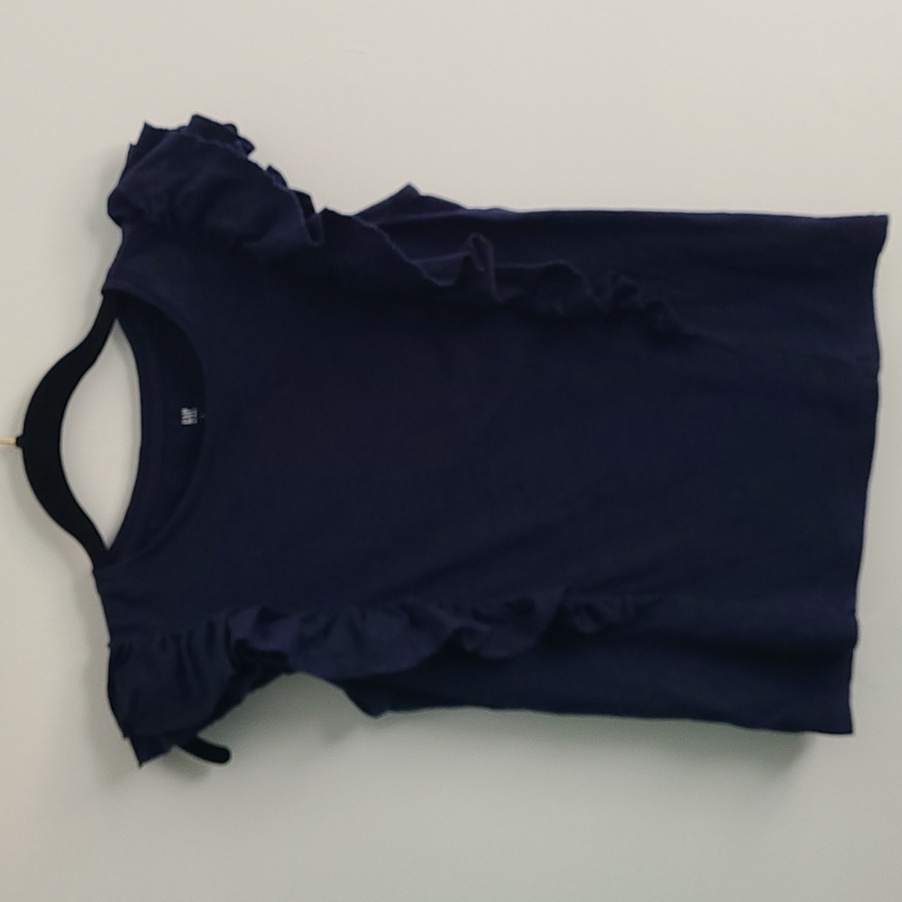GAP kids navy ruffle tank, size large
